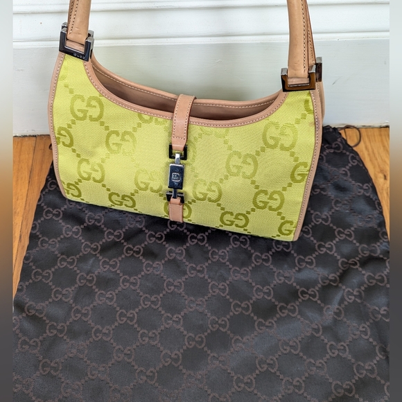 Gucci Jackie Jumbo GG Neon Yellow/Green Bag - Picture 7 of 17